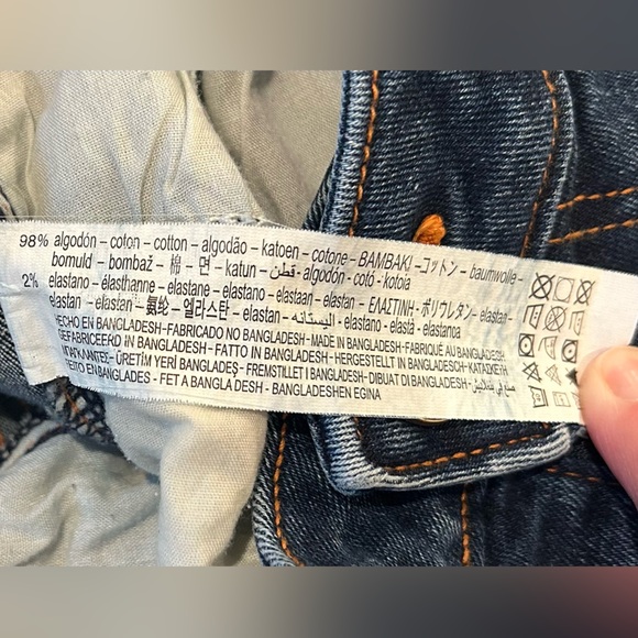 Zara Dark Blue Skinny Jeans with light distressing size 10, new without tags - Picture 7 of 7